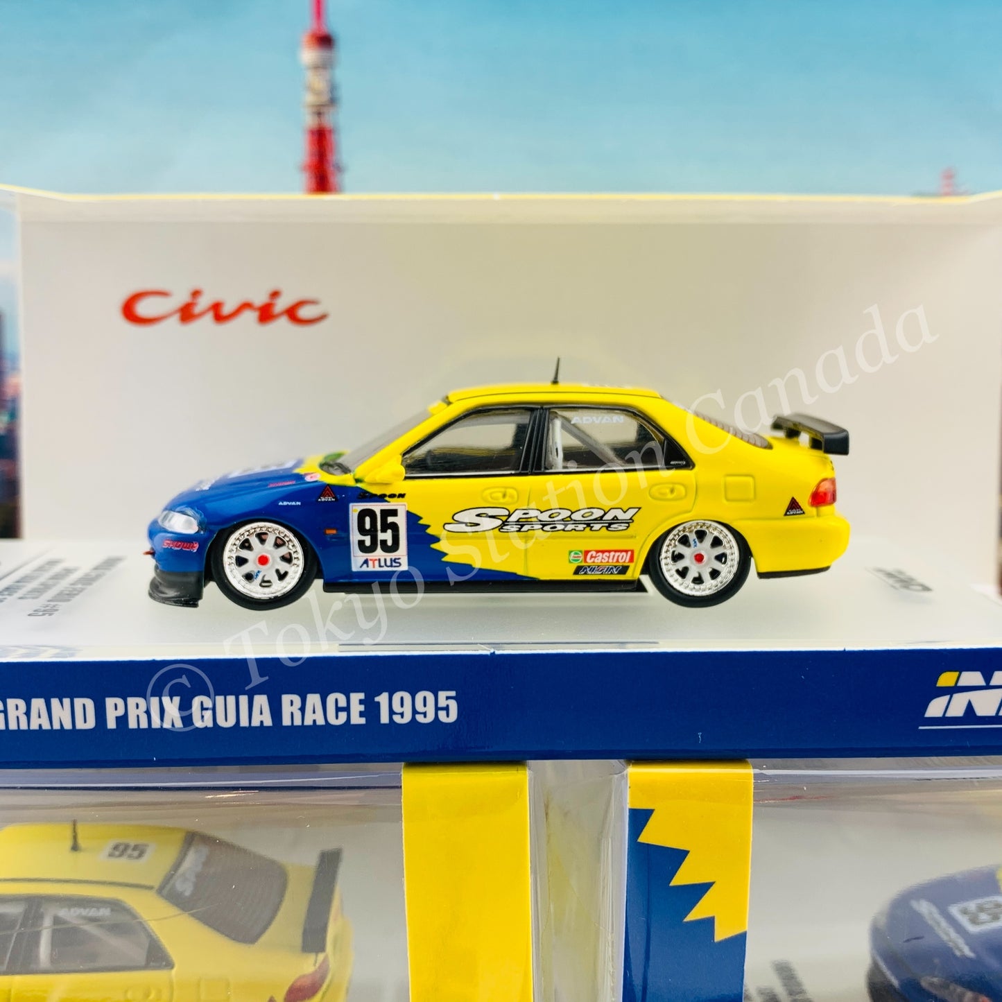 INNO64 Honda Civic Ferio #95 Spoon Sports Macau Guia Race 1995 IN64-EG9-SP95