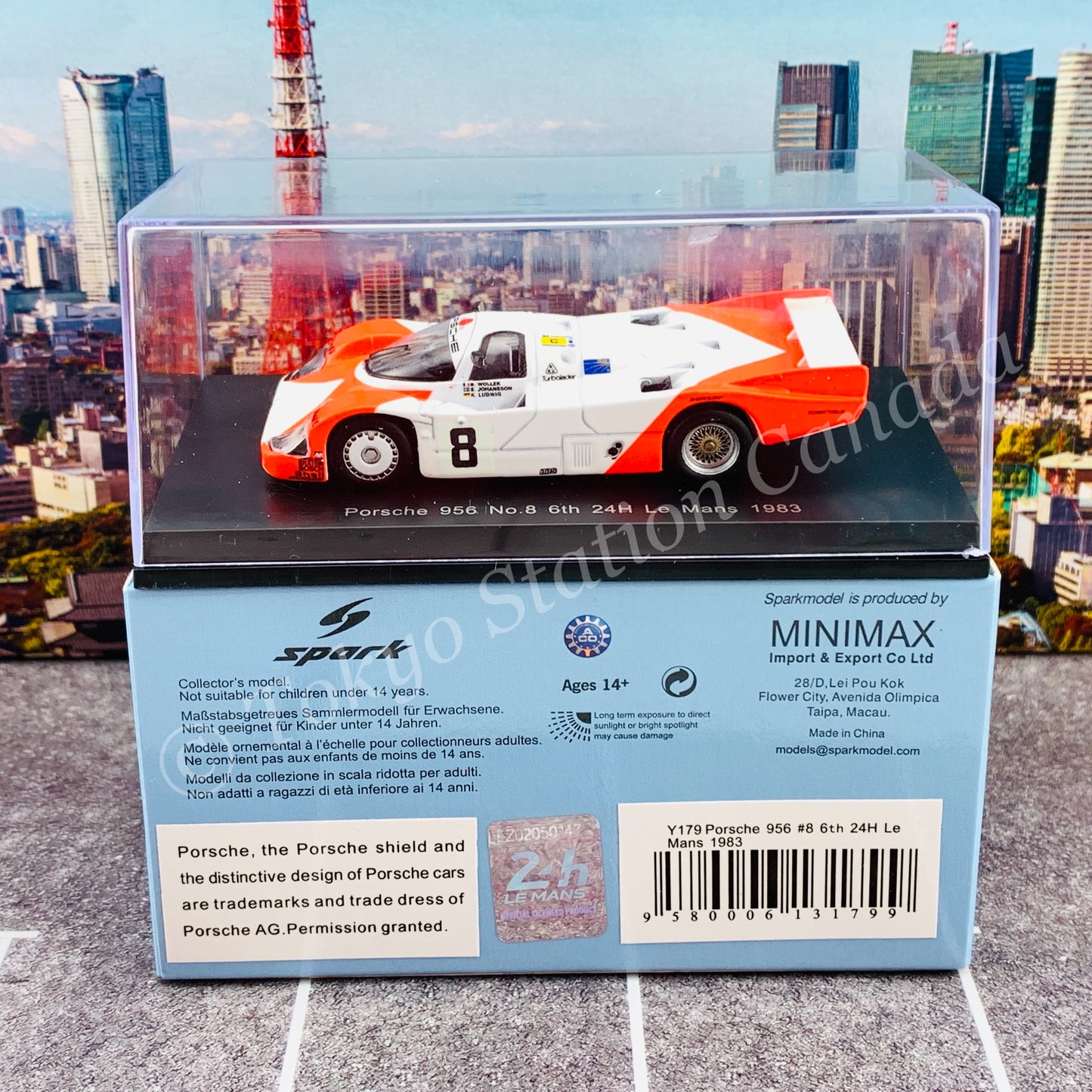 Sparky 1/64 Porsche 956 No.8 6th 24H Le Mans 1983 B. Wollek - K. Ludwig - S. Johansson Y179
