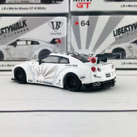 MINI GT 1/64 LB★WORKS Nissan GT-R (R35) Type 1 , Rear Wing ver 1+2 White RHD MGT00064-R