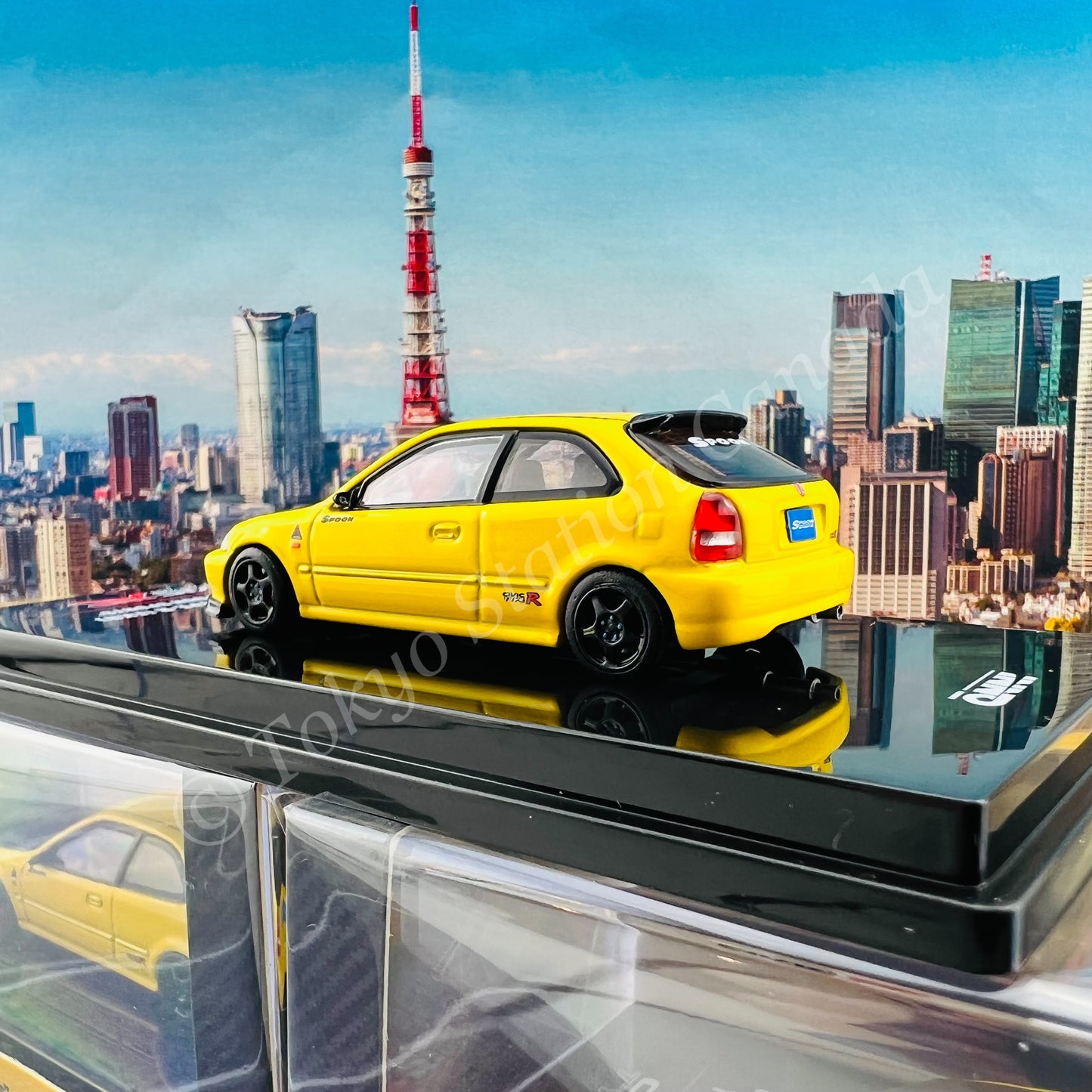INNO64 1/64 HONDA CIVIC Type-R EK9 Yellow Tuned by Spoon Sports IN64-EK9-YLSP