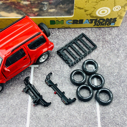 BM CREATIONS JUNIOR 1/64 Suzuki Jimny JB43 RED LHD (With Offroad Package) 64B0053