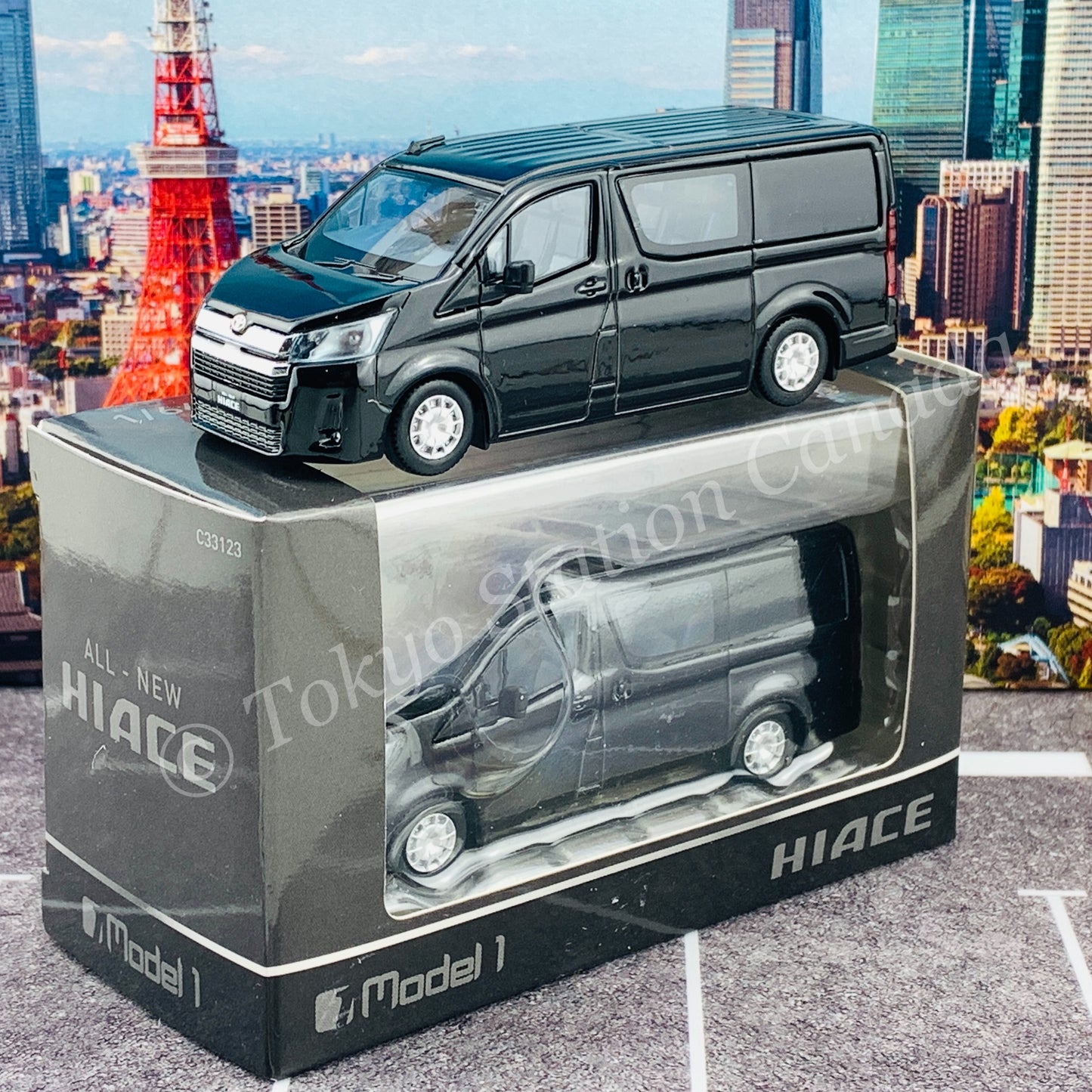 Model 1 1/64 Toyota Hiace 300 BLACK MICA C33123