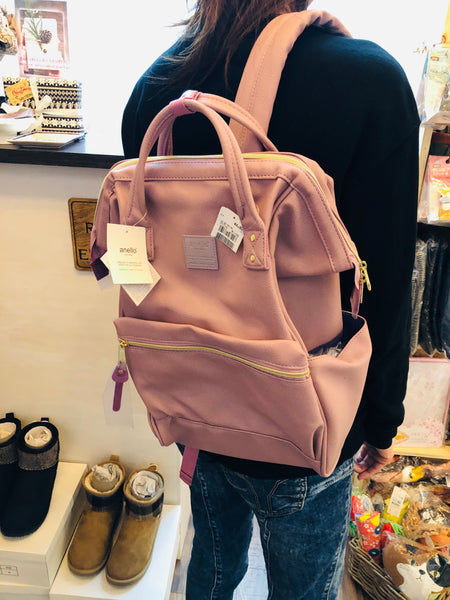 anello backpack with laptop compartment GRANDE Cabin Tote GTM0171 Signature backpack model with hinge clasp opening anello Backpacks - Tokyo Otaku
