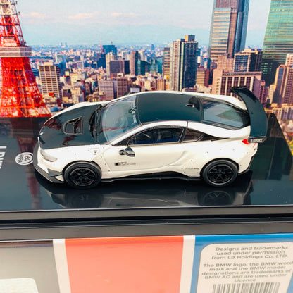 PARA64 1/64 Liberty Walk BMW i8 Black & White PA-55151