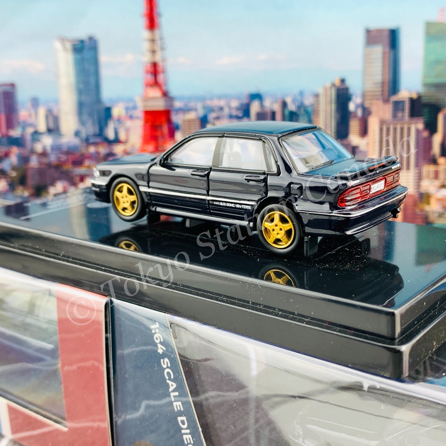 PARA64 1/64 Mitsubishi Galant VR-4 Cosmic Blue RHD PA-65105