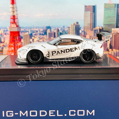 Ignition Model 1/64 PANDEM Supra (A90) Silver with Mr. Miura metal figurine IG2338