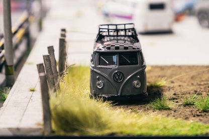 Tarmac Works x Schuco COLLAB64 1/64 Volkswagen T1 Panel Van Mean Streets Special Edition with metal oil can and special paper box T64S-005-FAT