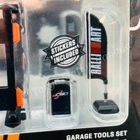 TARMAC WORKS 1/64 PARTS64 Garage tools set  Ralliart *** Stickers included *** T64A-001-RLA