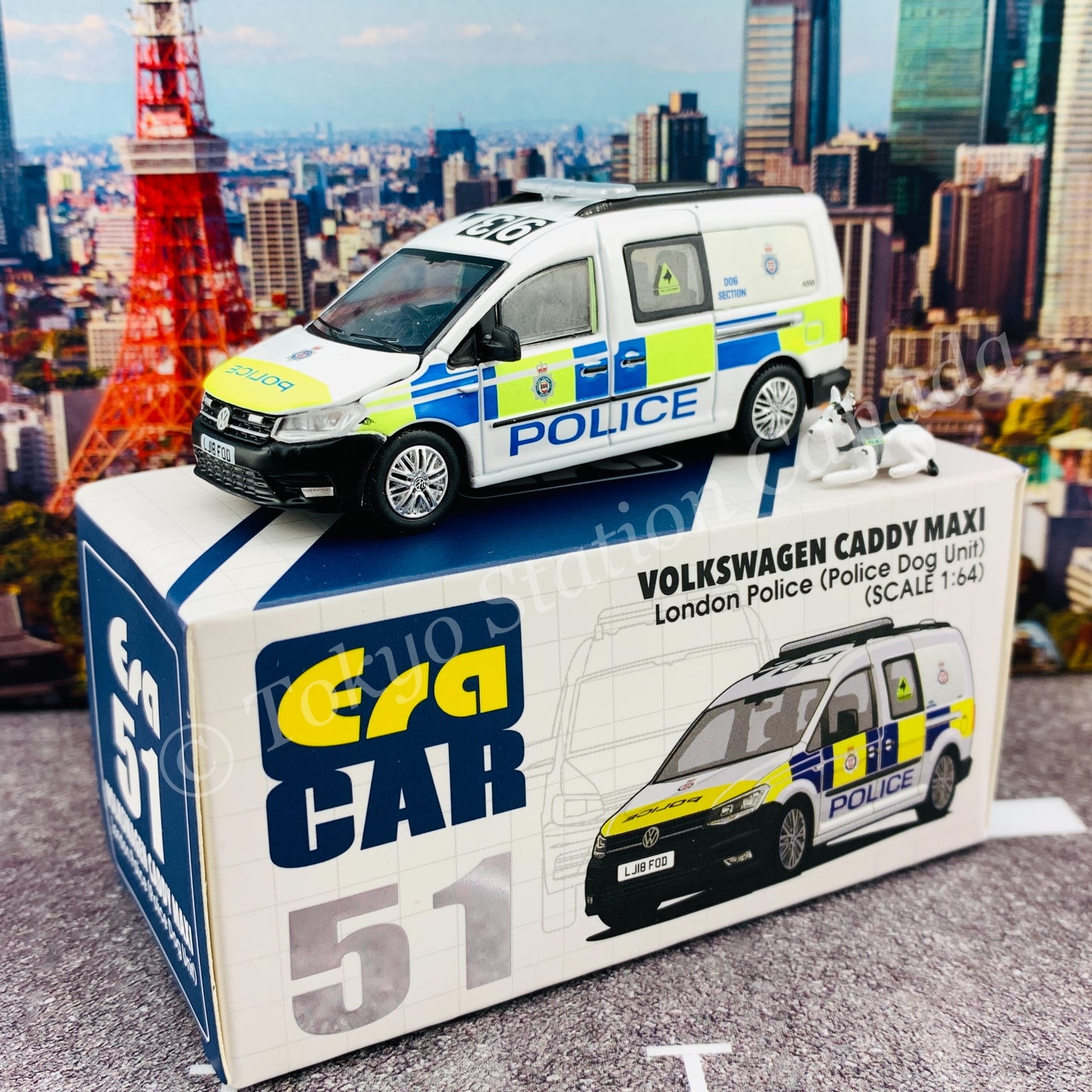 ERA CAR 51 1/64 VOLKSWAGEN CADDY MAXI London Police (Police Dog Unit) VW21CAMRN51