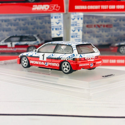 INNO64 Honda Civic EF9 Gr. N #1 Suzuka Circuit Test Car 1990 AYRTON SENNA IN64-EF9-SENHKS