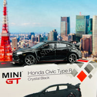 MINI GT 1/64 Honda Civic Type R (FK8) Crystal Black LHD with BNDS BC26401-GM wheels