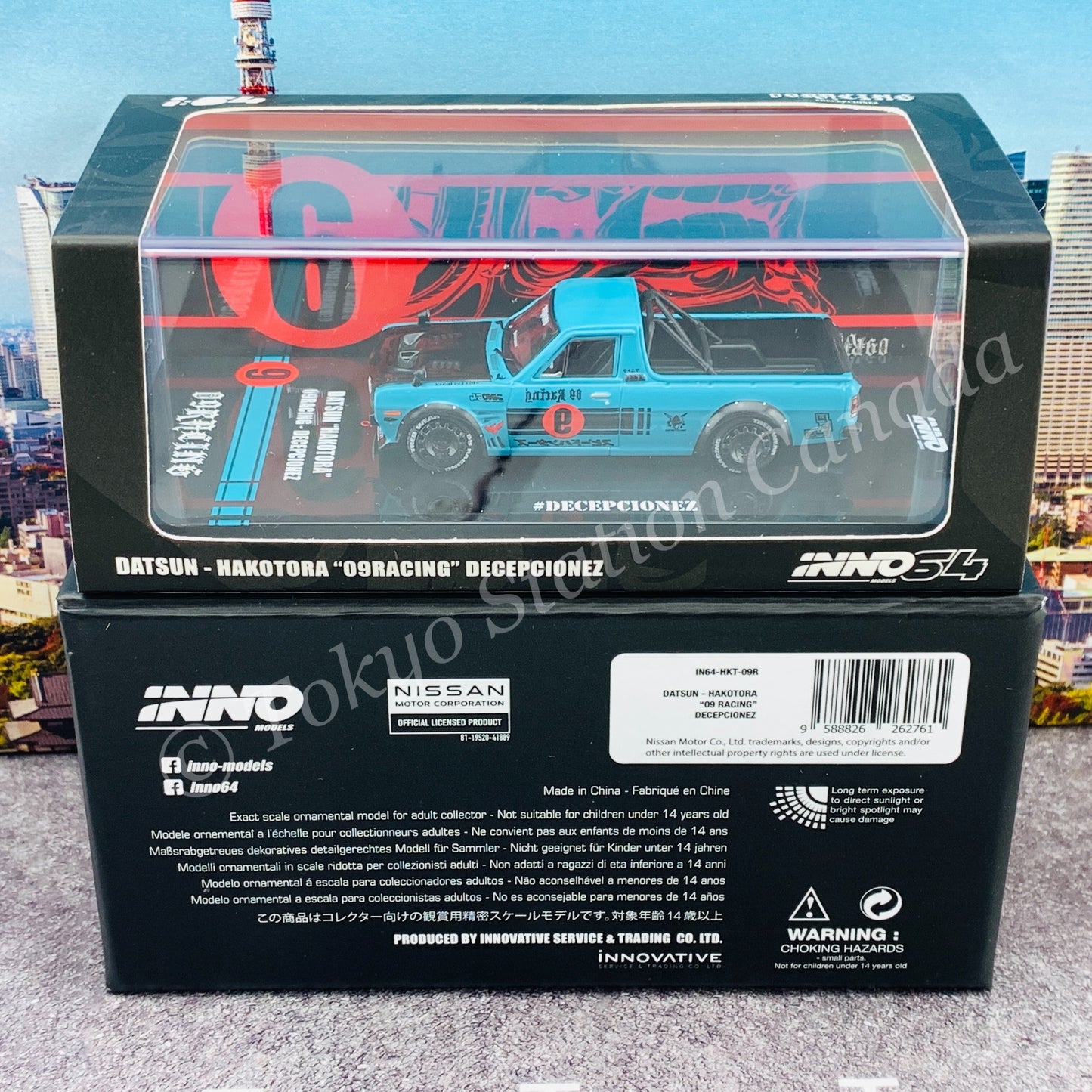 INNO64 1/64 DATSUN HAKOTORA "09 RACING" DECEPCIONEZ IN64-HKT-09R