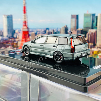 INNO64 1/64 MITSUBISHI LANCER EVOLUTION IX WAGON Medium Purplish Gray Mica With Extra Wheels and Extra decals IN64-EVO9W-PGM