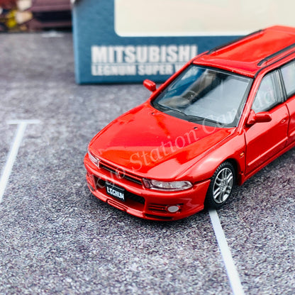 BM Creations JUNIOR 1/64 Mitsubishi Legnum VR4 RED RHD with Extra Wheels, Lowering Parts 64B0154
