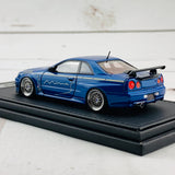 Ignition Model 1/43 Nissan Skyline GTR Mine's R34 Bayside Blue IG1814