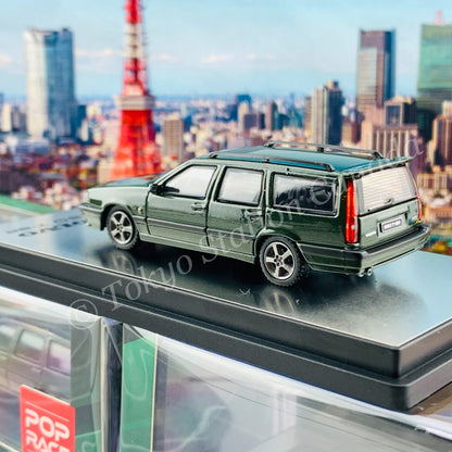 POPRACE 1/64 Volvo 850 T5-R Estate Olive Green Metallic PR64-850-GRN