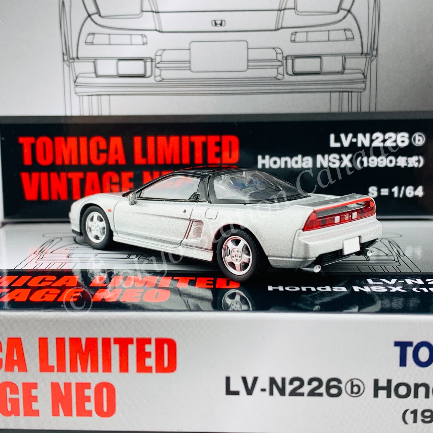 Tomytec Limited Vintage Neo 1/64 Honda NSX SILVER LV-N226b
