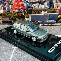 HOBBY JAPAN 1/64 Honda CIVIC (EF9) SiR Ⅱ Customized Version Gray Metallic HJ641031CGM