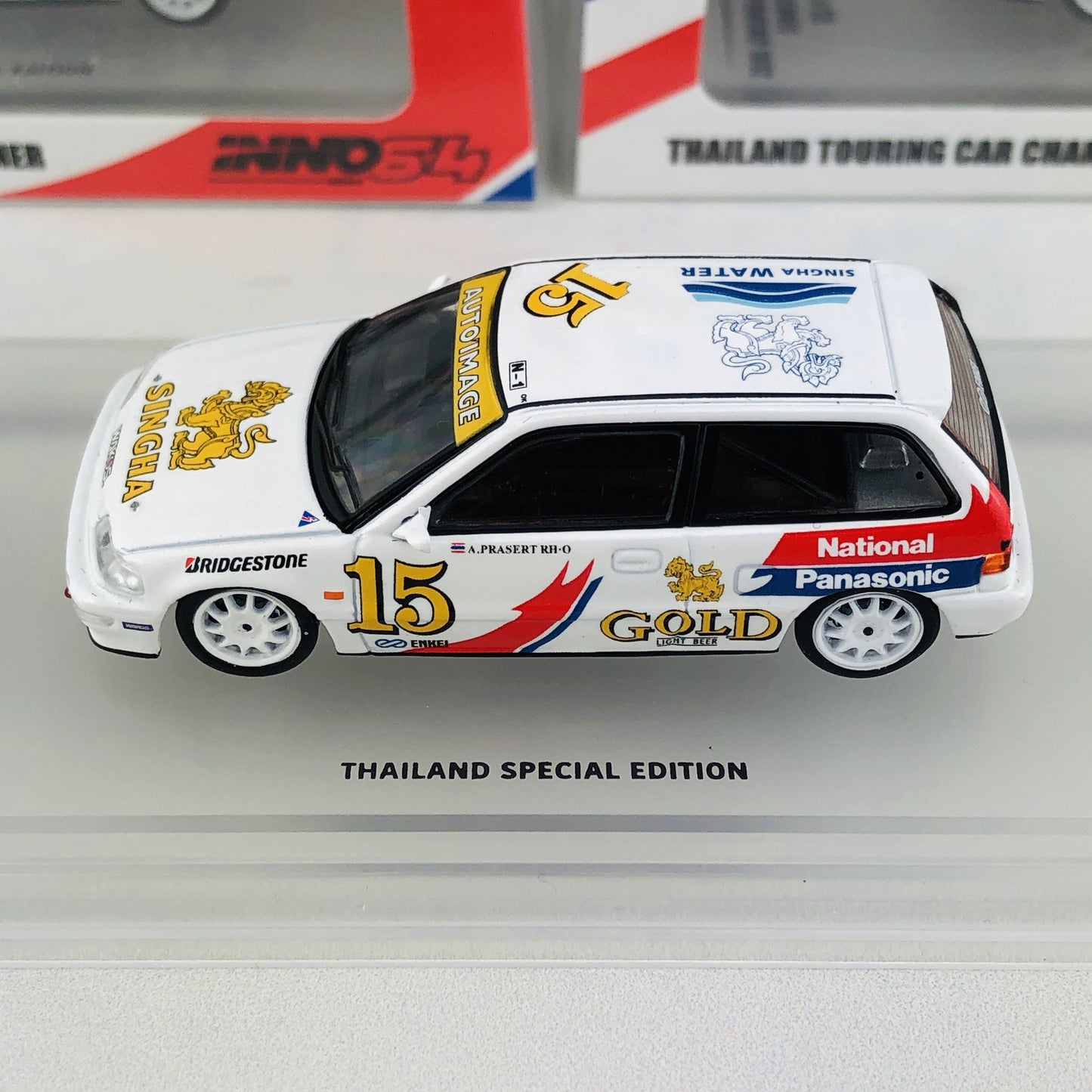 INNO64 Honda Civic EF9 #15 "Singha National Panasonic" Thailand Touring Car Championship 1992 WInner Thailand Special Edition IN64-EF9-TTCC92