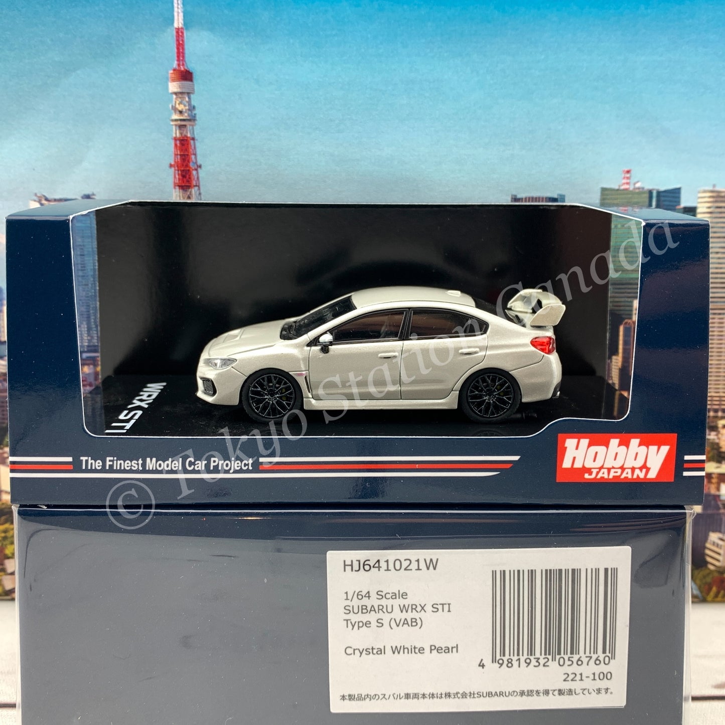 HOBBY JAPAN 1/64 SUBARU WRX STI Type S (VAB) Crystal White Pearl HJ641021W
