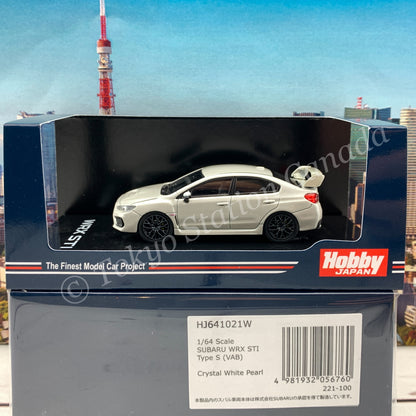 HOBBY JAPAN 1/64 SUBARU WRX STI Type S (VAB) Crystal White Pearl HJ641021W