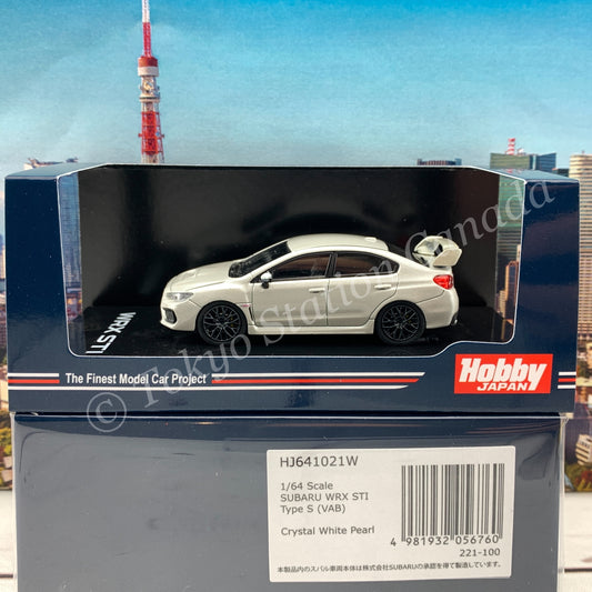 HOBBY JAPAN 1/64 SUBARU WRX STI Type S (VAB) Crystal White Pearl HJ641021W