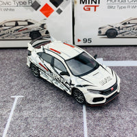 MINI GT 1/64 Honda Civic Type R (FK8) Blitz Type R White RHD MGT00095-R