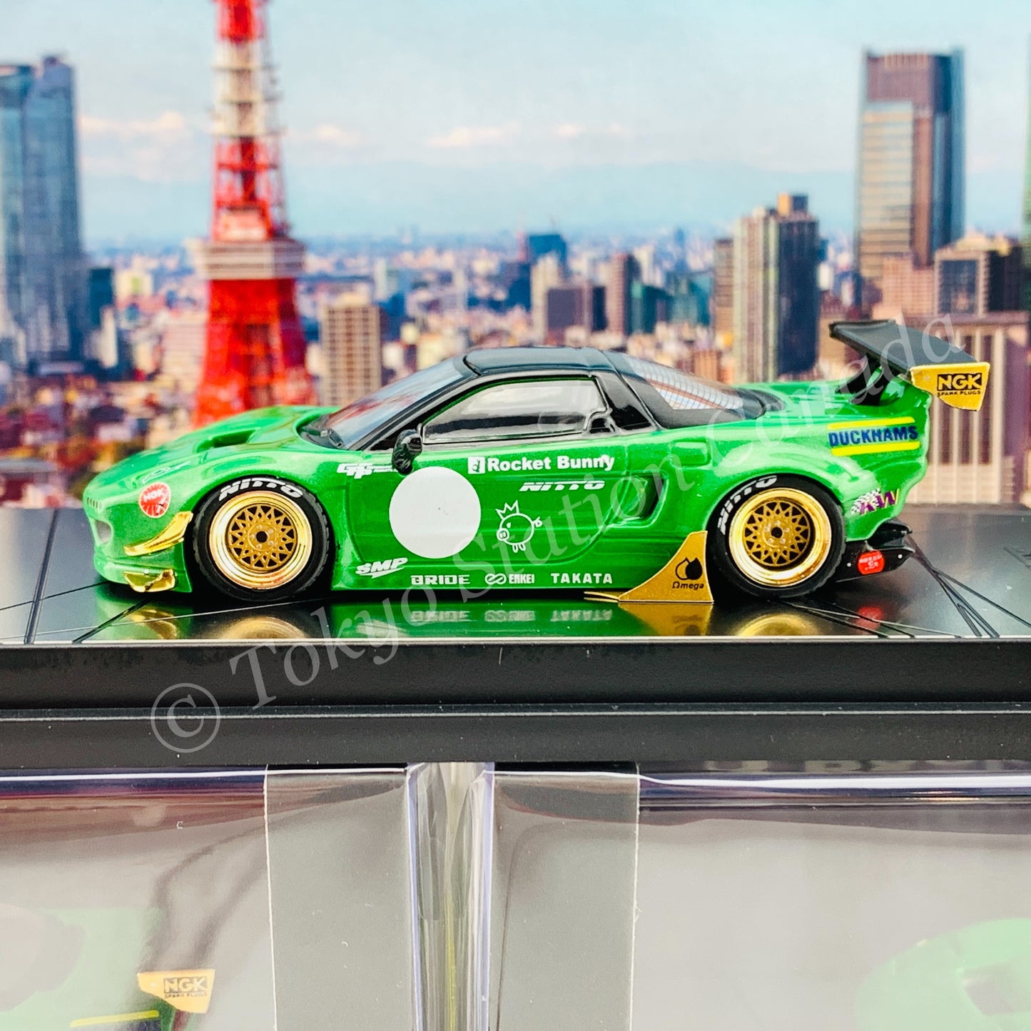 INNO64 1/64 NSX NA1 PANDEM ROCKET BUNNY Green Metallic IN64-NSXP-GRE