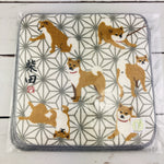 Shiba Inu handkerchief 22cm x 22cm Grey by FRIENDSHILL Made in Japan IS-303-57