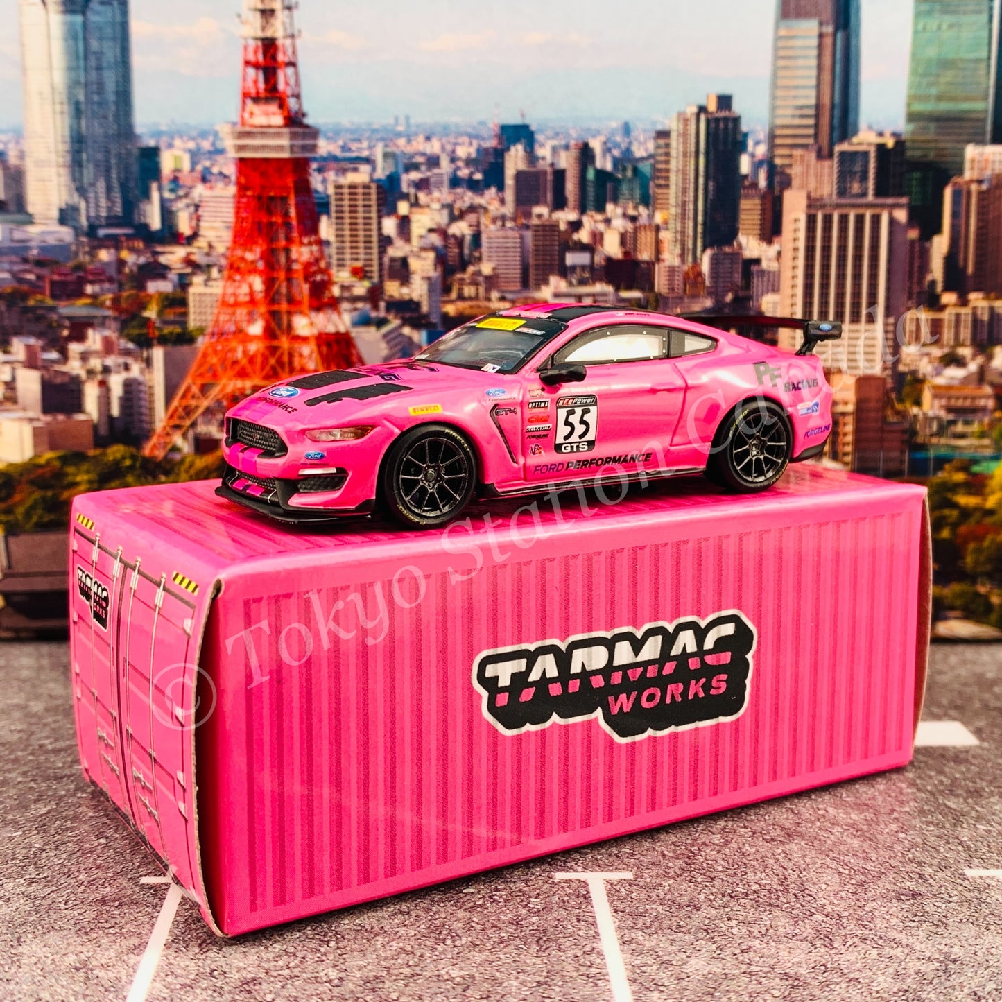 Tarmac Works 1/64 Global64 Ford Mustang GT4 Pirelli World Challenge 2018 T64G-011-PWC
