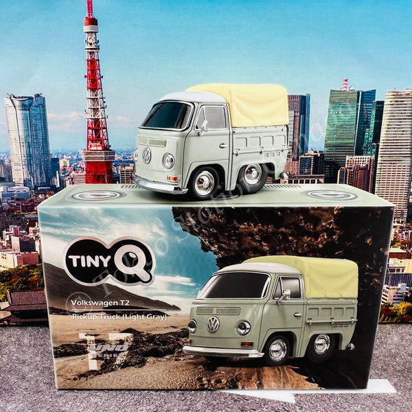 TinyQ Uno-Series 17 - Volkswagen T2 Pickup Truck (Light Gray) TinyQ-17c