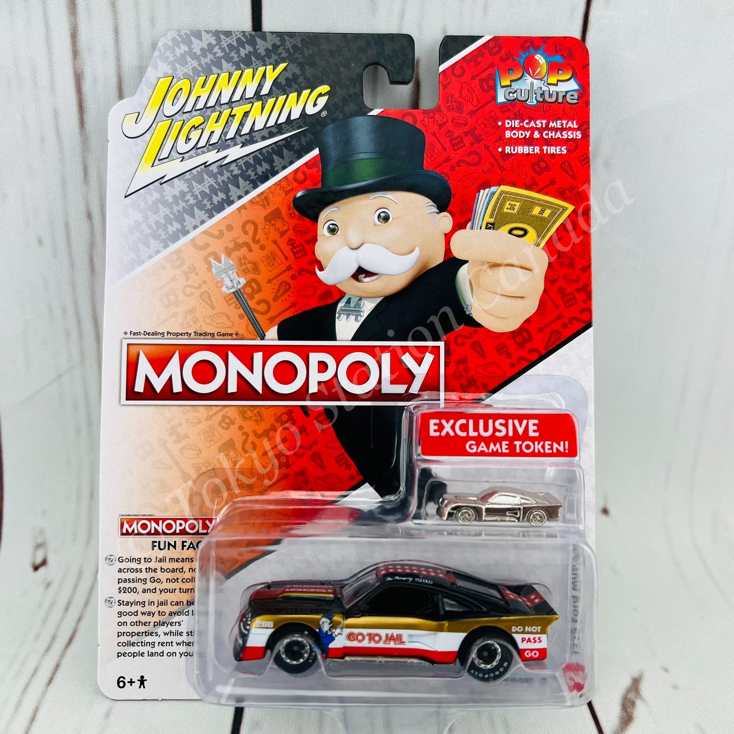 JOHNNY LIGHTNING 1/64 MONOPOLY 1975 Ford Mustang Cobra II Racer 849398055007