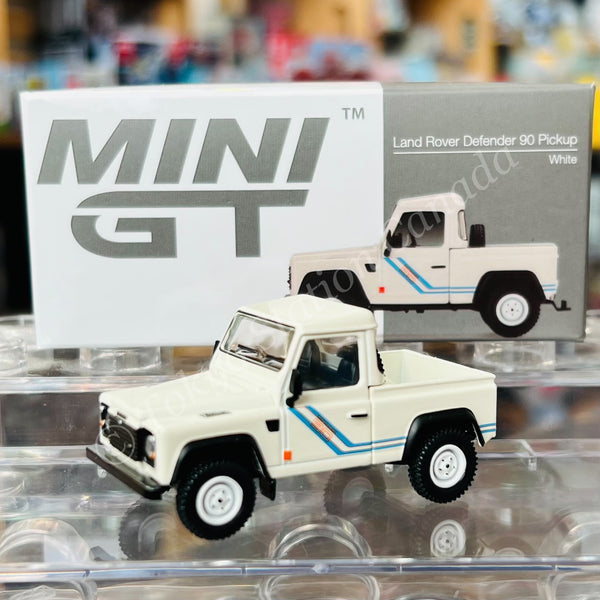 MINI GT 1/64 Land Rover Defender 90 Pickup White RHD MGT00338-R