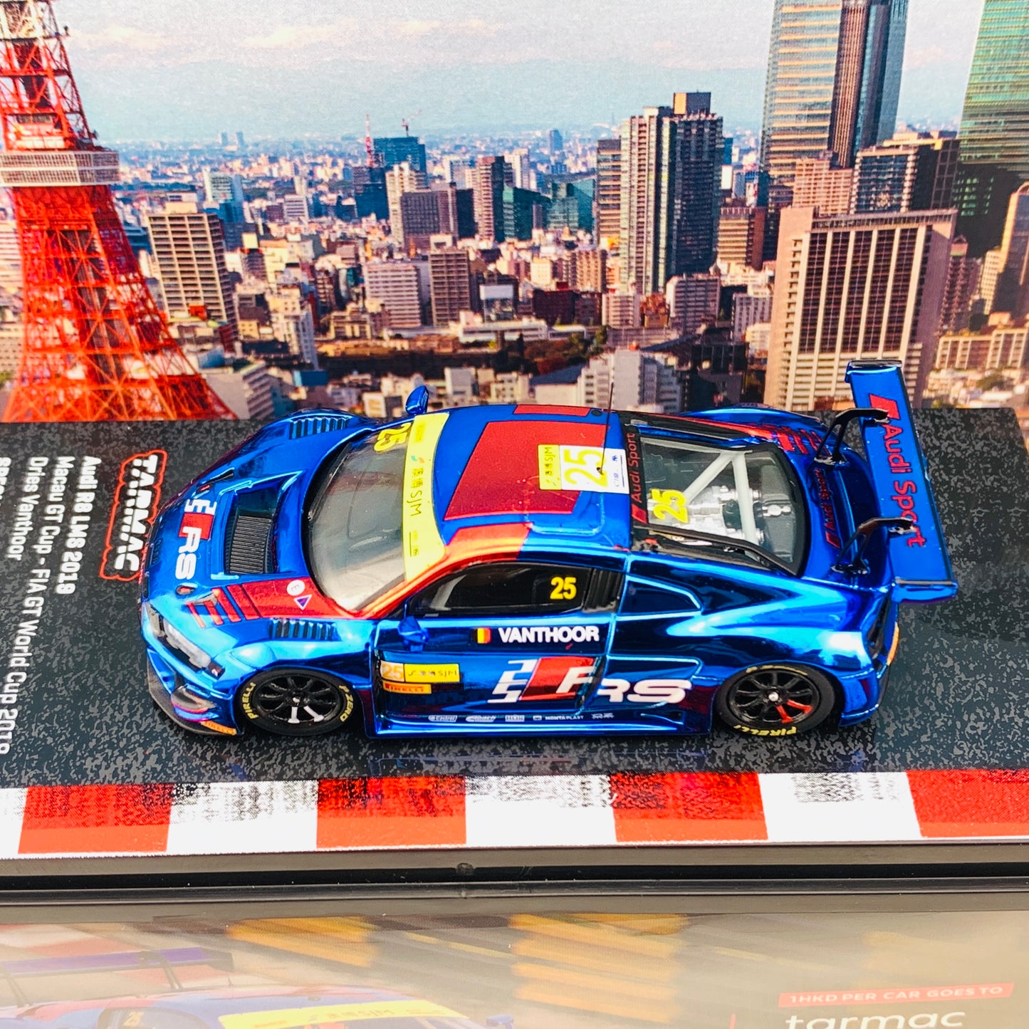 Tarmac Works 1/64 Audi R8 LMS 2019 Macau GT Cup FIA GT World Cup 2019 #25 - Macau GP 2020 Special Edition - HOBBY64 T64-013-19MGP25