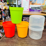 inomata Plastic cup 3pk with storage case 4905596134640