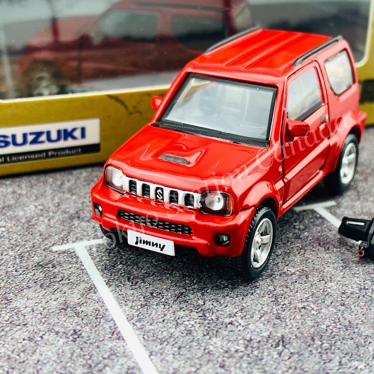 BM CREATIONS JUNIOR 1/64 Suzuki Jimny JB43 RED RHD (With Offroad Package) 64B0052