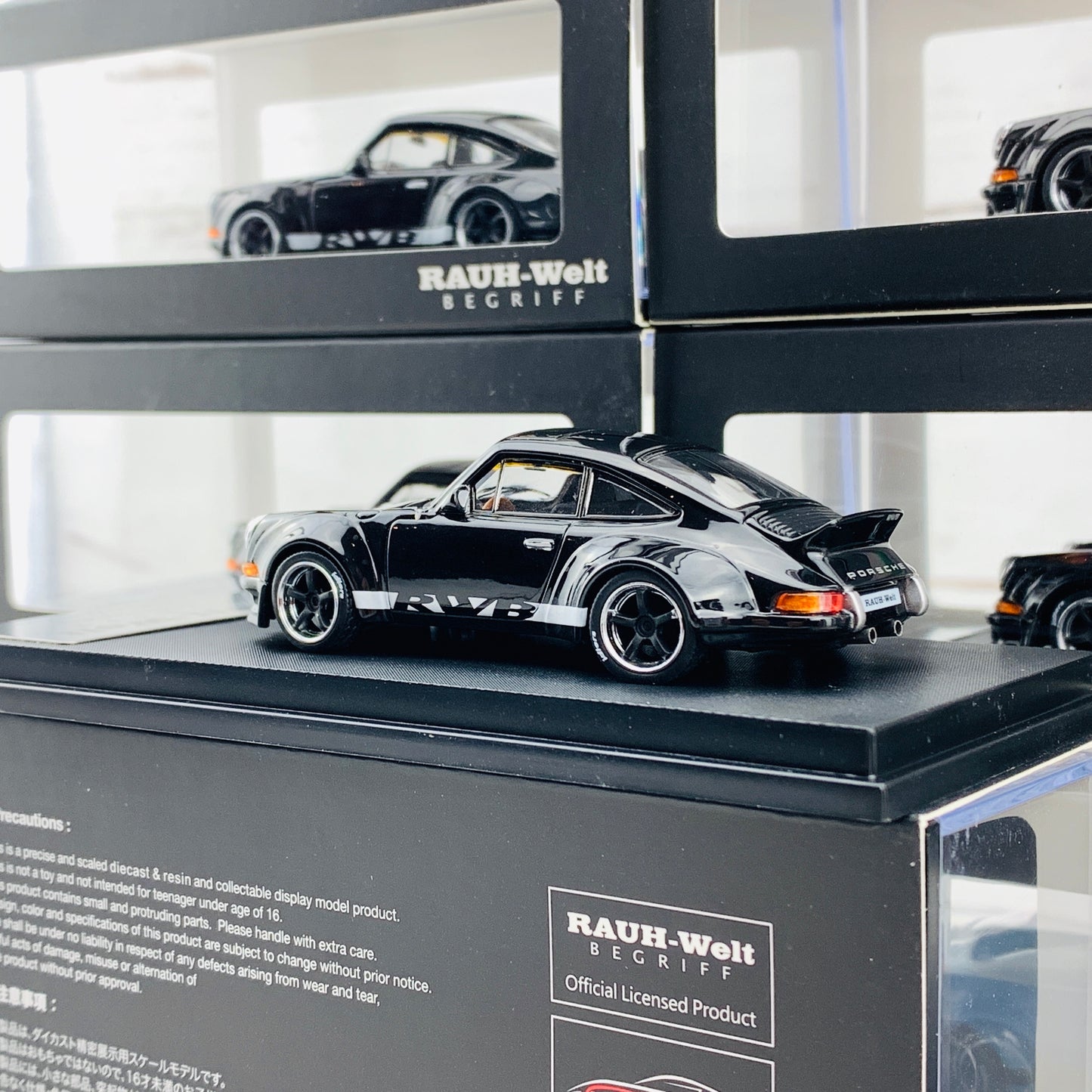 MODEL COLLECT 1/64 Porsche RWB 930 Ducktail Wing Black MC640002F
