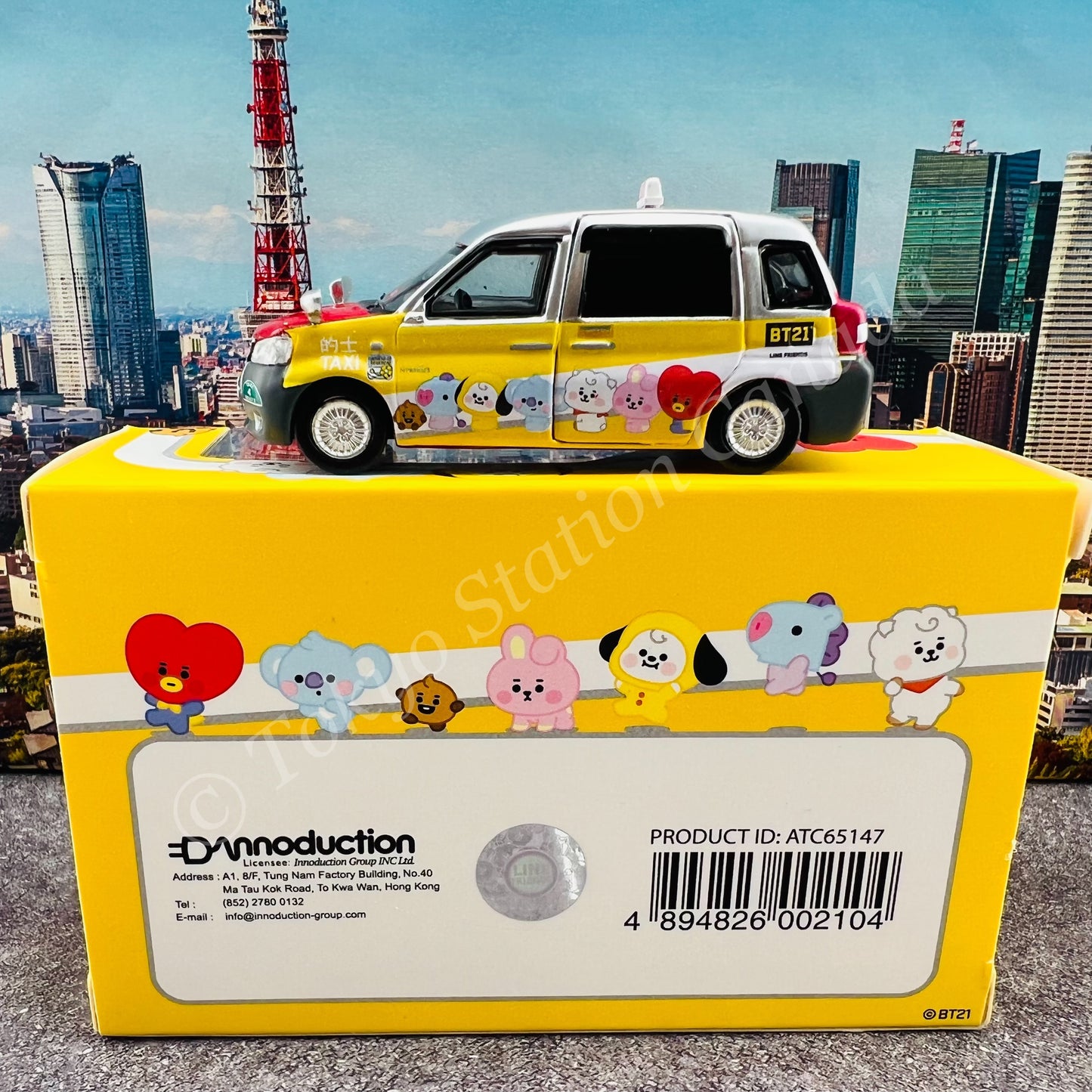 TINY 微影 Hong Kong Hybrid Taxi BT21 "LINE FRIENDS" ATC65147