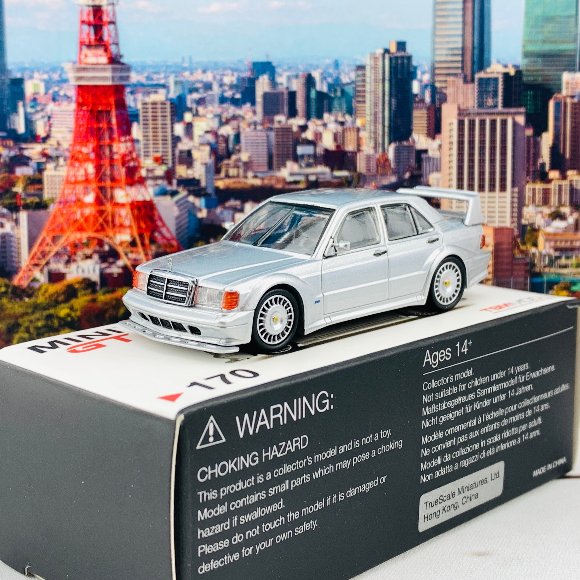 MINI GT 1/64 Mercedes-Benz 190E 2.5-16 Evolution II DTM Silver LHD MGT00170-L