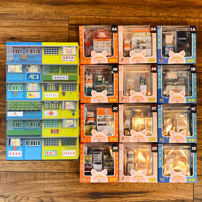 TINY 微影 Lulu Pig Complete Set of 12 plus a FREE 7-Eleven Shop Diorama