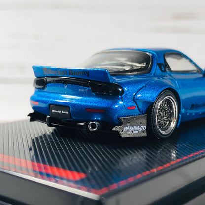 Ignition Model 1/64 Rocket Bunny RX7 (FD3S) Blue Metallic - Tarmac Works Exclusive Color