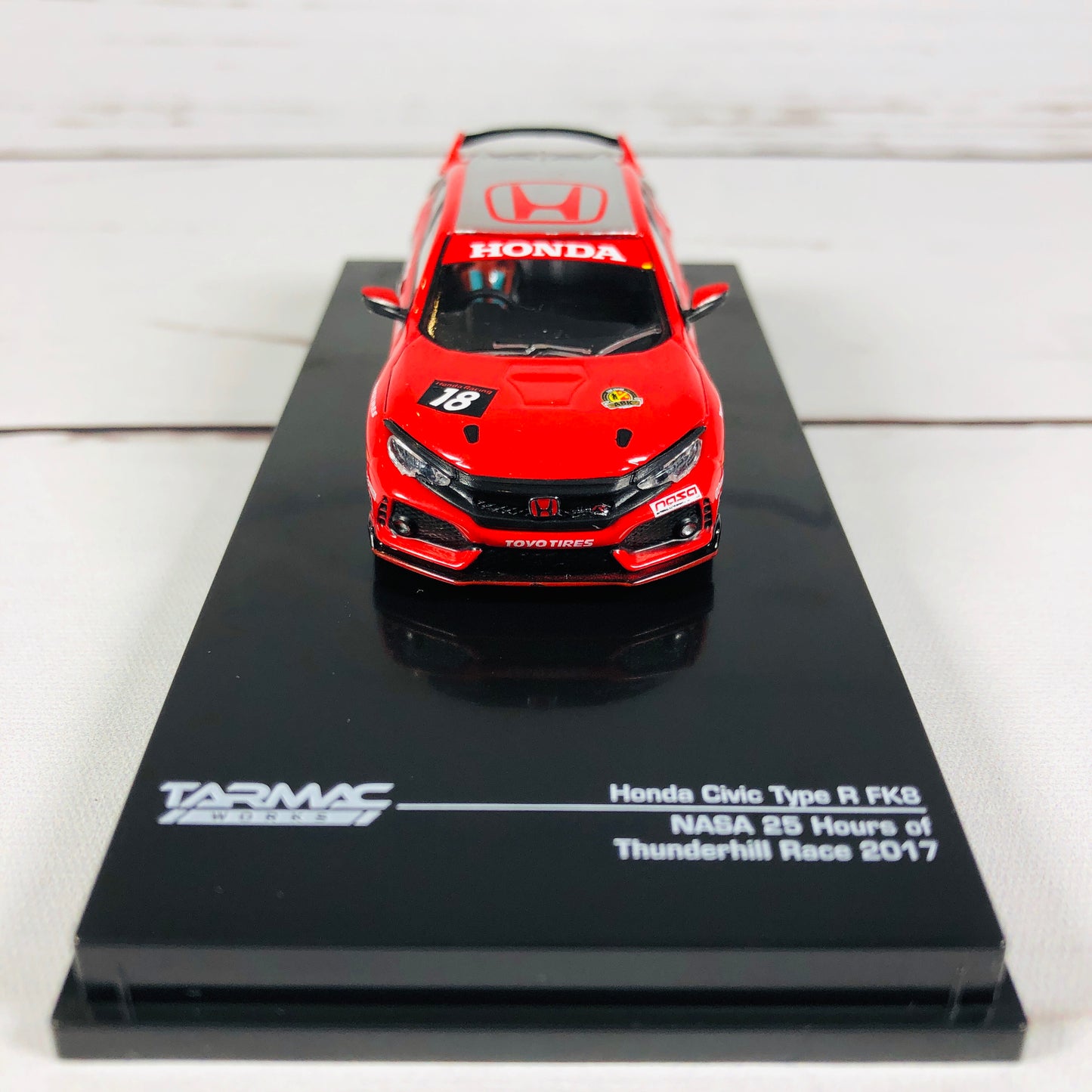 Tarmac Works 1/64 Honda Civic Type R FK8 NASA 25 Hours of Thunderhill #18 T64-014-NASA