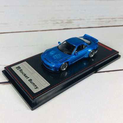 Ignition Model 1/64 Rocket Bunny RX7 (FD3S) Blue Metallic - Tarmac Works Exclusive Color