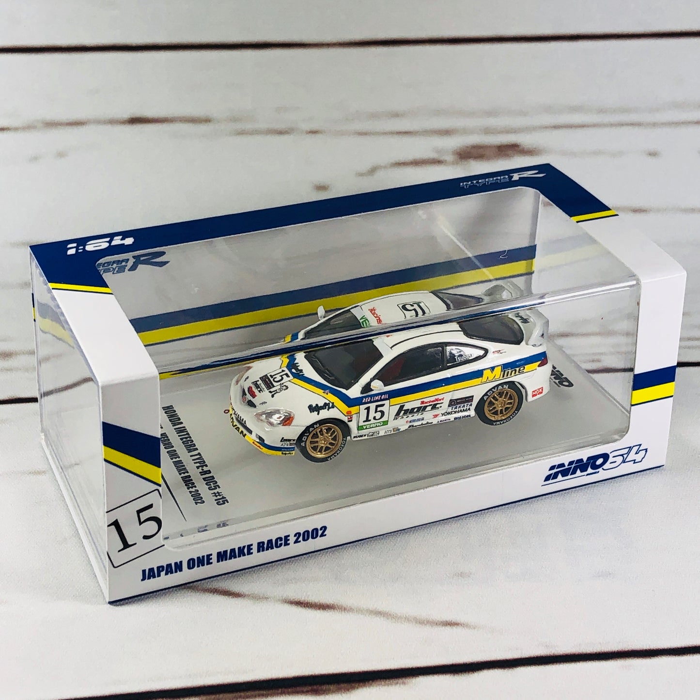 INNO64 HONDA INTEGRA Type-R DC5 #15 “M LINE” VERNO Japan One Make Race 2002