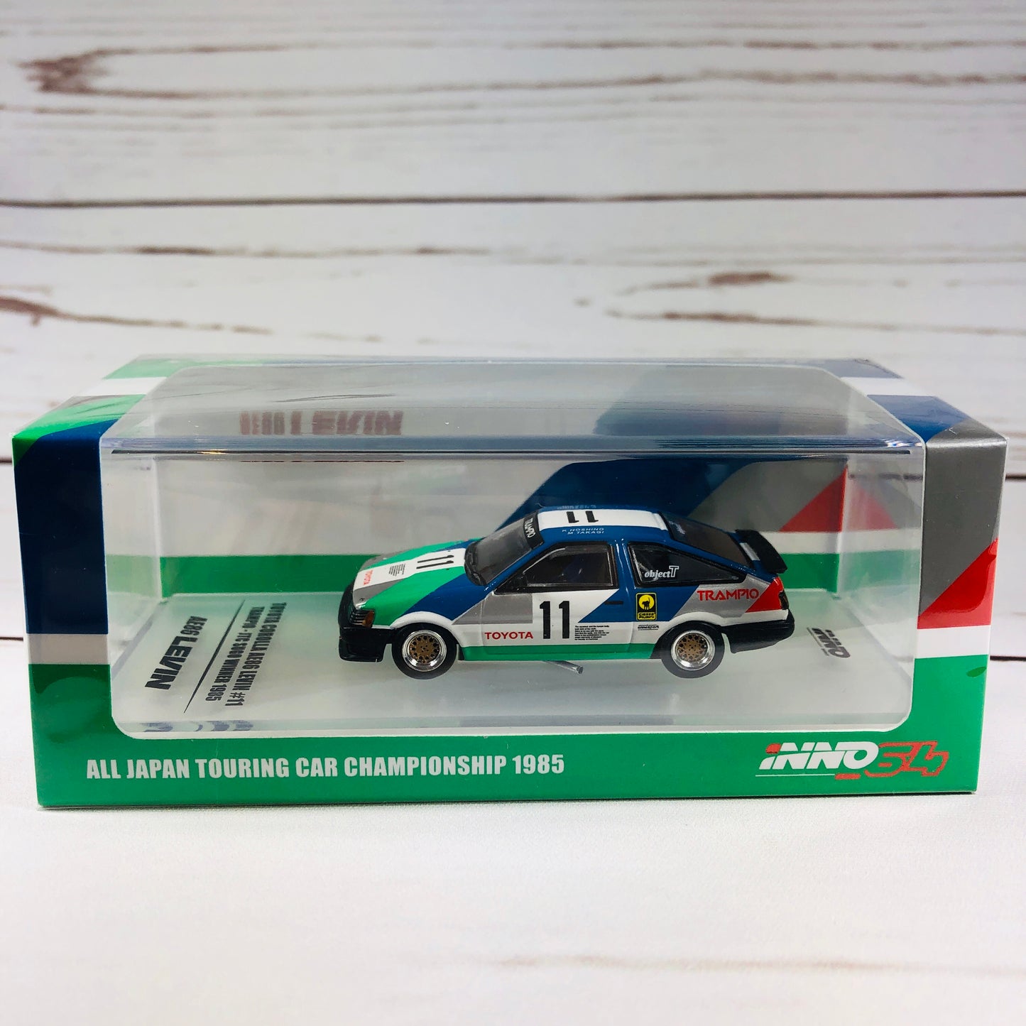 INNO64 TOYOTA COROLLA AE86 LEVIN #11 "TRAMPIO" JTCC 1985 IN64-AE86-11TR85