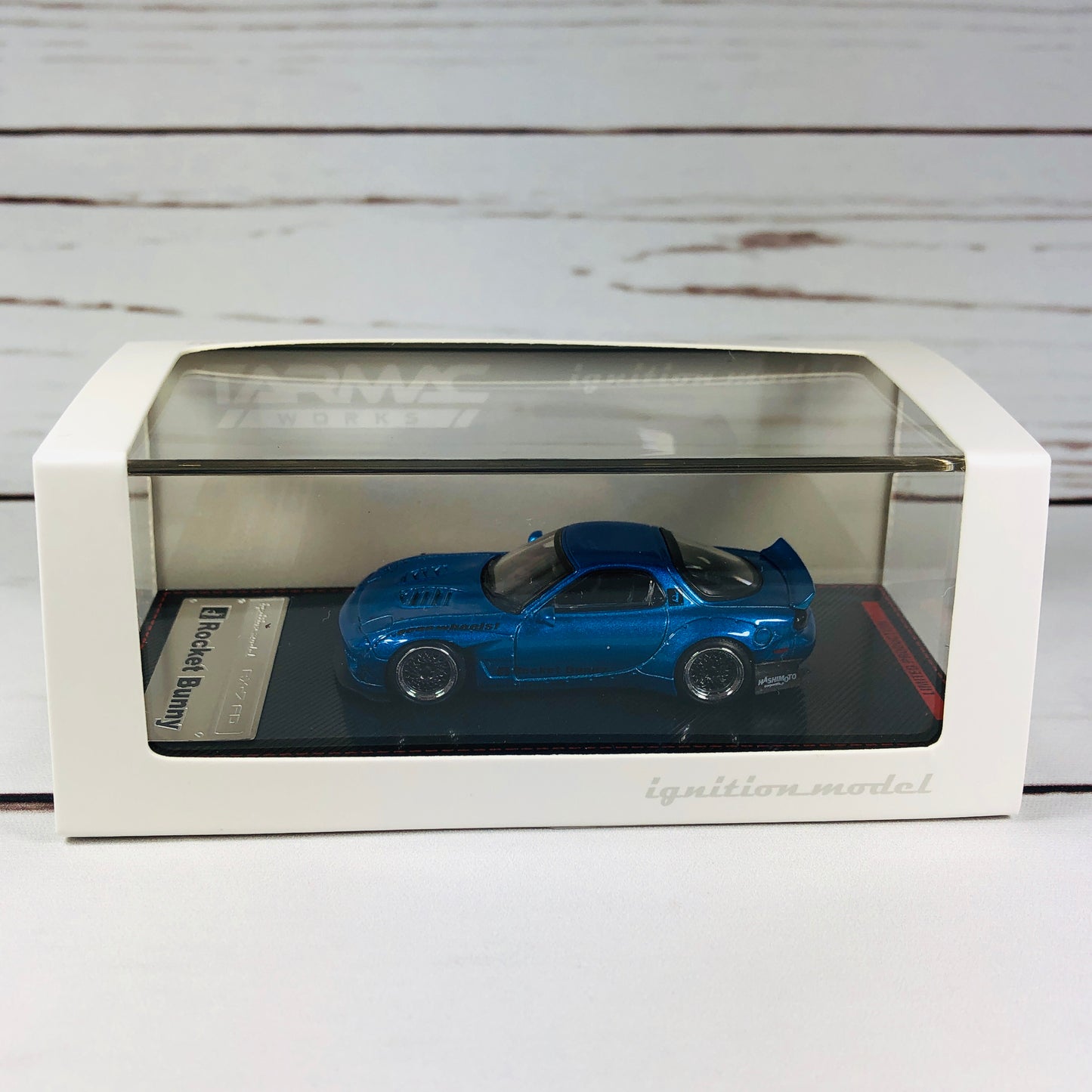 Ignition Model 1/64 Rocket Bunny RX7 (FD3S) Blue Metallic - Tarmac Works Exclusive Color