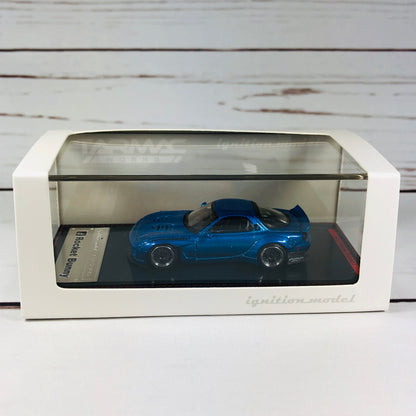 Ignition Model 1/64 Rocket Bunny RX7 (FD3S) Blue Metallic - Tarmac Works Exclusive Color