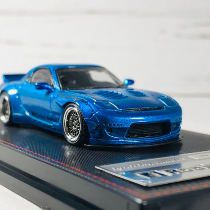 Ignition Model 1/64 Rocket Bunny RX7 (FD3S) Blue Metallic - Tarmac Works Exclusive Color