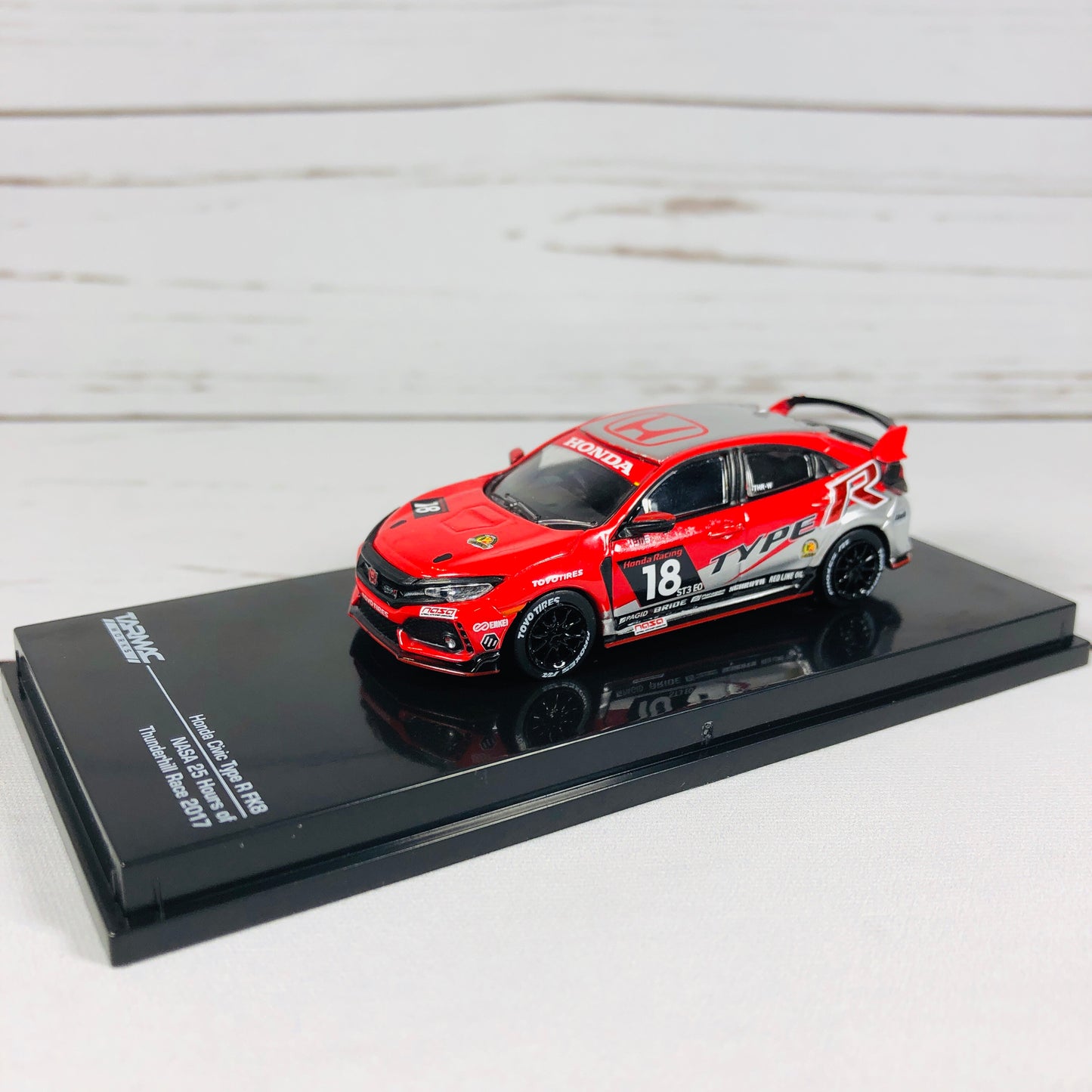 Tarmac Works 1/64 Honda Civic Type R FK8 NASA 25 Hours of Thunderhill #18 T64-014-NASA