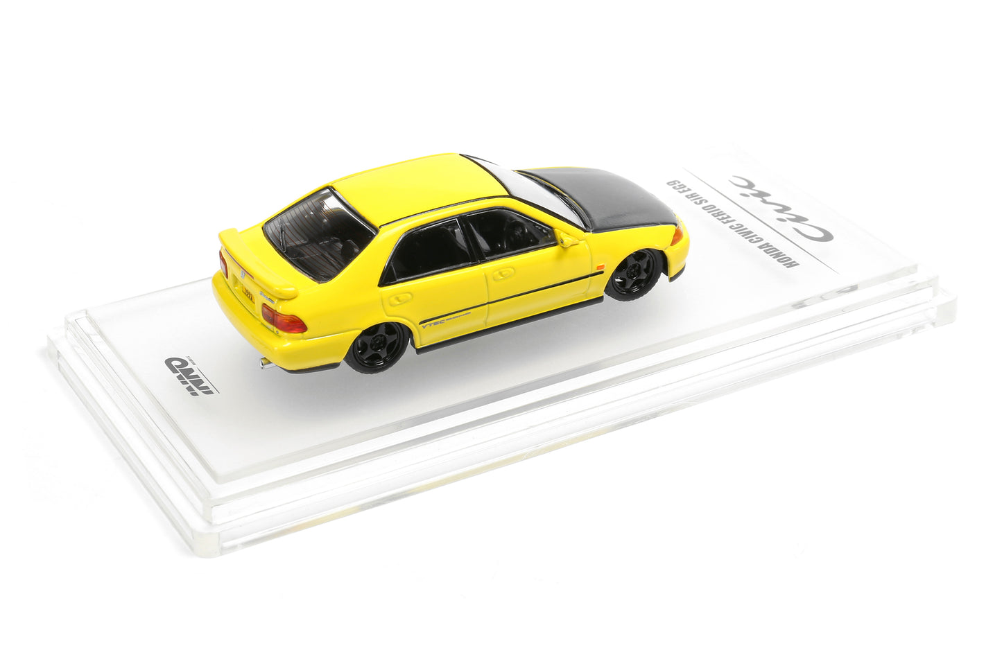 INNO64 HONDA CIVIC FERIO EG9 YELLOW with Customizable Stickers and 1 set of wheel - HONG KONG SPECIAL EDITION